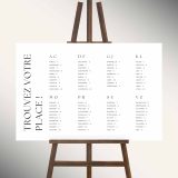 Panneau de Plan de Table de Mariage Personnalisé par Ordre Alphabétique